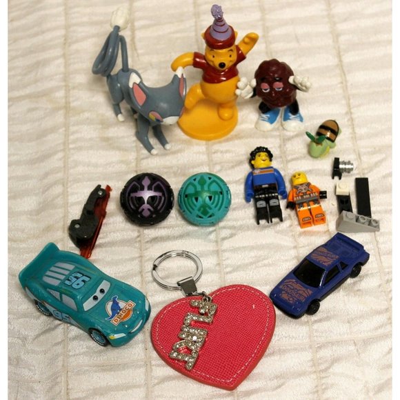 Miscellaneous Bag of Toys -12 Pooh Bear Lightning McQueen Light Saber Mr Raisin - Picture 4 of 12